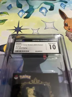 Persian Pokemon Candy Stickers (2023) Korean Striking 24k Gold Plating CGC 10 - Image 4