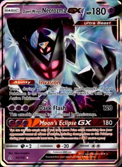 Dawn Wings Necrozma GX 63/156 Holo - Pokemon SM - Ultra Prism - LP - Image 1