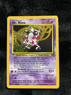 Pokemon TCG Mr. Mime Jungle Holo Rare Unlimited 6/64 40 HP Wizards 1999 - Image 1