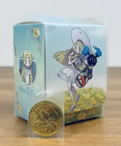 2017 Lillie & Cosmog Deck Box + Metal Coin Pokemon Center Japan Original SEALED - Image 1