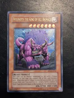 Yu-Gi-Oh! ULTIMATE RARE CARD BEHEMOTH THE KING OF ALL ANIMALS FET-EN014 NM/VLP - Image 1