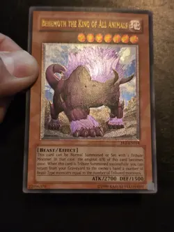 Yu-Gi-Oh! ULTIMATE RARE CARD BEHEMOTH THE KING OF ALL ANIMALS FET-EN014 NM/VLP - Image 2