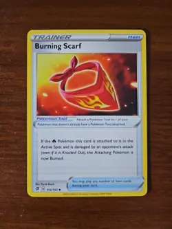 Pokemon SWSH Rebel Clash - 155/192 BURNING SCARF, Unlimited - Image 1