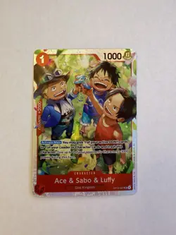 Ace & Sabo & Luffy OP13-007 SR Carrying On His Will One Piece Card - Image 1