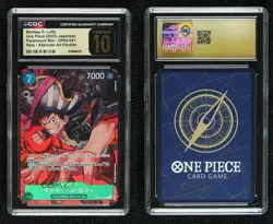 2022 One Piece Card Game: Paramount War OP02 Japanese Monkey D Luffy CGC 10 - Image 3