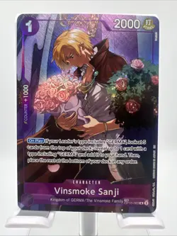 One Piece TCG – Vinsmoke Sanji Treasure Rare Alt Art OP10-063 (OP12 TR) NM+ - Image 1