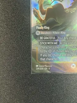 Disney Lorcana Fabled - Scar Finally King (Enchanted) 239/204 TCG - Image 2