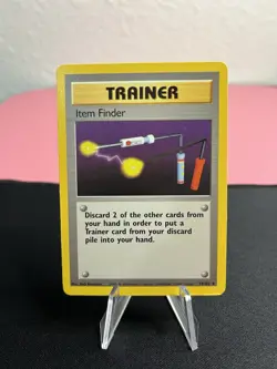 Item Finder Rare Trainer 074/102 Pokemon Base Set Vintage Trading Card - Image 1