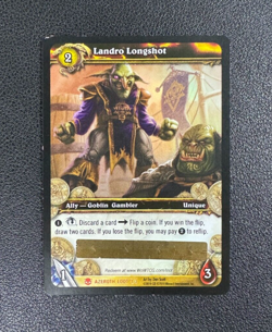 Landro Longshot WoW Azeroth Loot Card Unscratched LP Light Play Warcraft TCG - Image 1