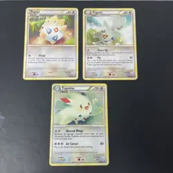 Togepi 70/090 Togetic 39/90 Togekiss Holo 8/90 Pokemon Card Lot - Image 1