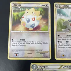 Togepi 70/090 Togetic 39/90 Togekiss Holo 8/90 Pokemon Card Lot - Image 2