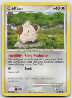 Cleffa 78/130 Diamond and Pearl Common Pokemon TCG Card - Image 1