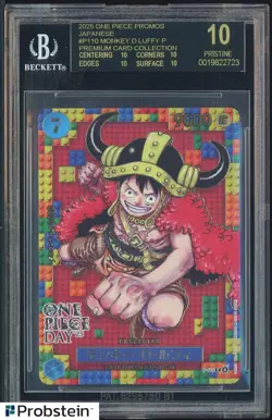 2025 One Piece Promos JPN P110 Monkey D. Luffy Premium Card BGS 10 BLACK LABEL - Image 1