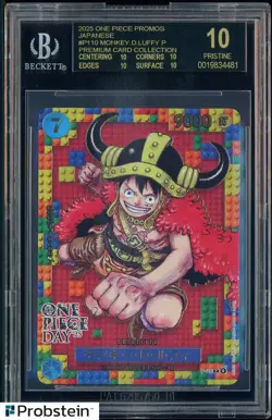 2025 One Piece Promos JPN P110 Monkey D. Luffy Premium Card BGS 10 BLACK LABEL - Image 1