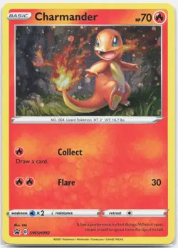 Charmander - Promo SWSH: Sword & Shield Promo Cards SWSD Fire Holo SWSH092 2019 - Image 1