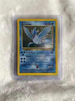 Pokemon TCG Articuno Holo Rare Card 2/62 Base Set Fossil 1999 HP - Image 1