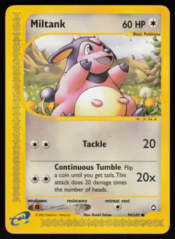 E-Reader Miltank 094/147 Aquapolis Kouki Saitou Pokemon TCG Card - Image 1
