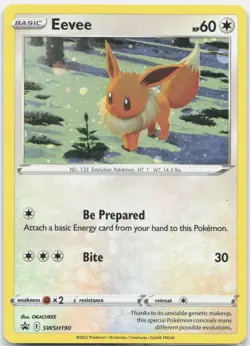 Eevee Promo SWSH: Sword & Shield Promo Cards SWSD Colorless Holo SWSH190 2019 LP - Image 1