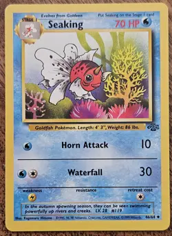 Vintage Pokemon TCG WoTC Base Set Lot - Goldeen, Seaking - 2 Cards LP - Image 3