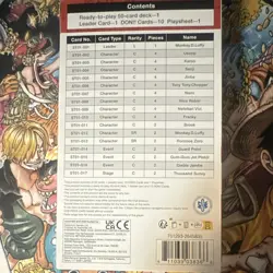 Bandai One Piece Card Game Starter Deck Straw Hat Crew ST-01 Luffy Nami Usopp - Image 2