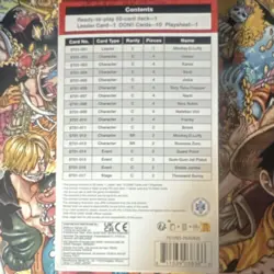 Bandai One Piece Card Game Starter Deck Straw Hat Crew ST-01 Luffy Nami 50 Cards - Image 2