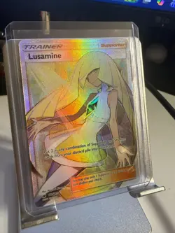 Lusamine (Full Art) Pokemon Trainer Card 110/111 Sm-Crimson Invasion Holo - Image 2