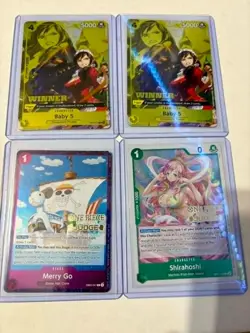 One Piece Lot 4 Cards LP - Image 1