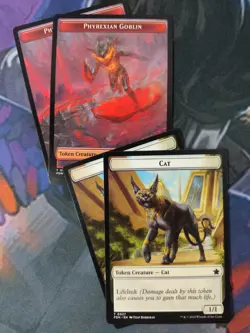Cat 0027 / Phyrexian Goblin Token x 4 | Foundations | NM | MTG - Image 1