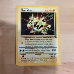 Electabuzz Pokemon WB Gold Stamp #2 1999 First Movie Black Star Promo ⭐mint⭐ - Image 1