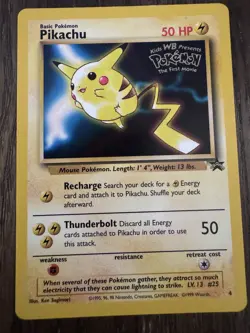 Pokemon Pikachu TCG Black Star Promo #4 the First Movie LP - Image 1