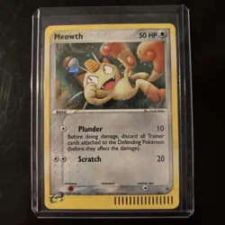 Pokemon TCG EX Collector's Tin Promos #013 Meowth Holo E-Reader Promo - Image 1