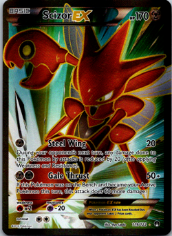 Scizor EX 119/122 Breakpoint NM Ultra Rare Full Art Pokemon NM - Image 1