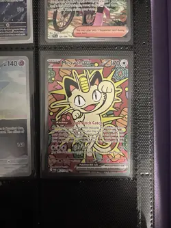 Pokemon Meowth ex SAR/SIR NEAR MINT Full art holo 121/088 POKEMON Perfect order - Image 1