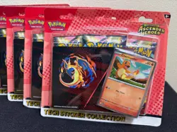 LOT OF 5-Pokemon TCG Ascended Heroes Tech Sticker Collection Charmander-NEW SEAL - Image 3
