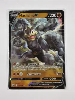 2022 Pokemon Sword and Shield Astral Radiance #72 Machamp V HOLO RARE FULL ART - Image 1