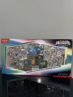 Pokemon TCG: Prismatic Evo Lucario Tyranitar Ex Premium Collection Sealed Box - Image 1
