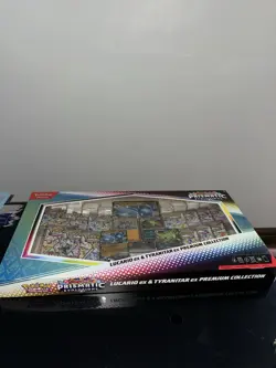 Pokemon TCG: Prismatic Evo Lucario Tyranitar Ex Premium Collection Sealed Box - Image 3