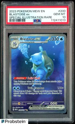 2023 Pokemon MEW EN Special Illustration Rare #200 Blastoise ex PSA 10 GEM MINT - Image 1