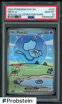 2024 Pokemon PAF EN Special Illustration Rare #232 Mew ex PSA 10 GEM MINT - Image 1