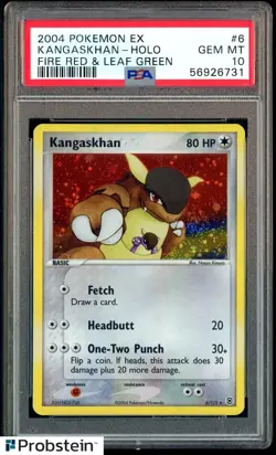 2004 Pokemon EX Fire Red & Leaf Green #6 Kangaskhan Holo w/ Swirl PSA 10 - Image 1
