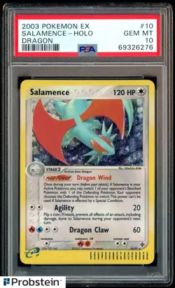 2003 Pokemon EX Dragon #10 Salamence Holo PSA 10 GEM MINT - Image 1