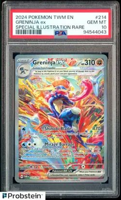 2024 Pokemon TWM En Special Illustration Rare #214 Greninja Ex PSA 10 GEM MINT - Image 1