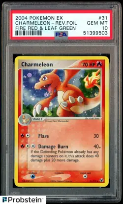 2004 Pokemon EX Fire Red & Leaf Green #31 Charmeleon Reverse Foil PSA 10 - Image 1