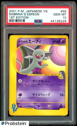 2001 Pokemon Japanese VS 1st Edition #56 Sabrina's Espeon PSA 10 GEM MINT - Image 1