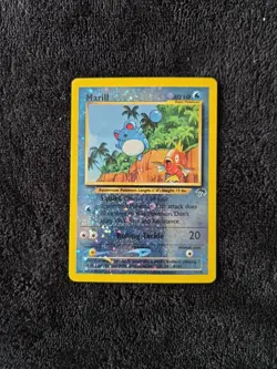 Pokemon Marill 11/18 Southern Islands Promo Reverse Holo Rare 2001 WotC MP Swirl - Image 2