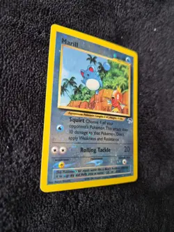 Pokemon Marill 11/18 Southern Islands Promo Reverse Holo Rare 2001 WotC MP Swirl - Image 4