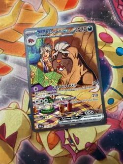 Pokemon TCG Arven's Mabosstiff EX #235/182 Sv10: Destined Rivals SAR Full Art NM - Image 1