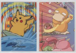 Pikachu Topps Chrome Pokemon TV Animation Edition Series 2 Stick-Ons #8 2000 - Image 3