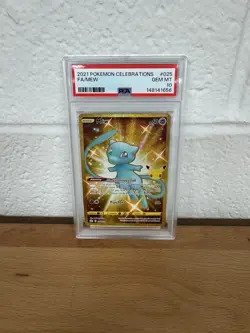 Pokemon Mew 025/025 Celebrations Secret Rare Full Art Holo PSA 10 - Image 1