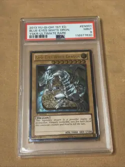 Yu-Gi-Oh! Blue-Eyes White Dragon 1st Edition Ultimate Rare YSKR-EN001 PSA 9 - Image 1